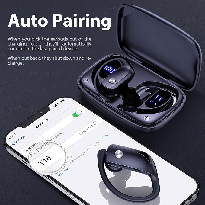 bmanl Wireless Earbuds Bluetooth Headphones 48hrs Play Back Sport Earphones - Image 5