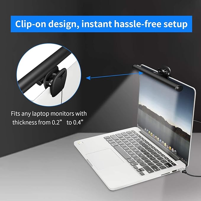 Laptop Monitor Light Bar Reading LED Laptop Keyboard 3 Color Temperature Modes - Image 2
