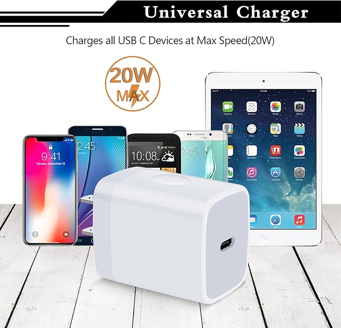 USB C Wall Charger, 8 7 6 Plus, Samsung Galaxy S24 S23 S22 S21 Ultra S20 A14 - Image 7