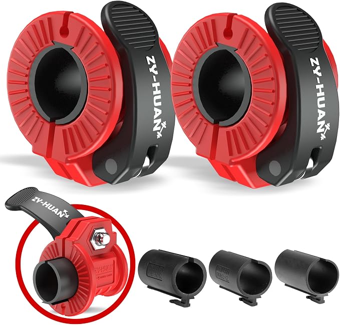 Pro Barbell Clips 1 inch Barbell Clamps 0.9-1.18inch Quick Release Weight Clips by ZY-HUAN