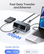 Selore Docking Station, 13 in 1 Laptop Docking Station Dual Monitor - Image 6