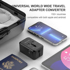 Universal Travel Adapter with USB C, International Power Plug Adapter All in - Image 7