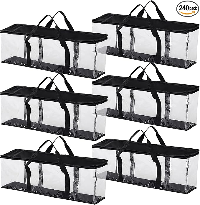 Fasmov 6 Pcs DVD Storage Bags Hold up to 240 DVDs, Water Resistant DVD Holder by Fasmov