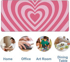 Gaming Desk Pad Large Extra Length Retro Style Hearts Mouse Pad Keyboard Laptop - Image 5