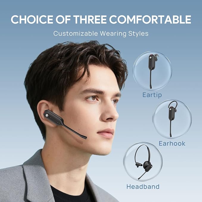 Yealink DECT Wireless Headset WH63 E2 UC, Zoom Teams Certified, Single Ear - Image 5
