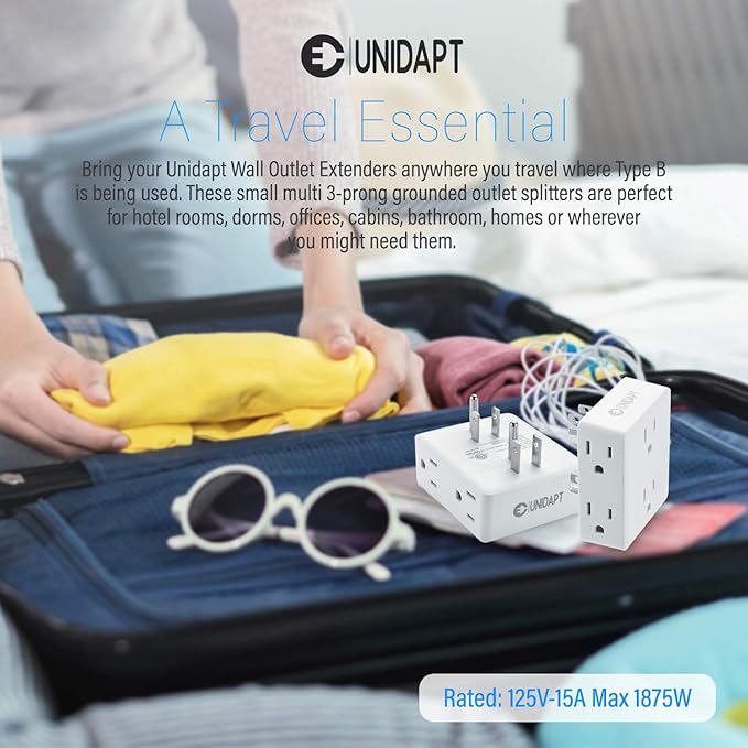 Multi Plug Outlet Splitter, Unidapt Multiple Outlets Extender Adapter - Image 7