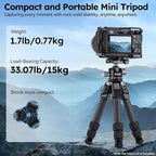 SIRUI AM-223S+G0 Carbon Fiber Desktop Tripod – Ultra-Light 1.7lbs, Max Height - Image 2