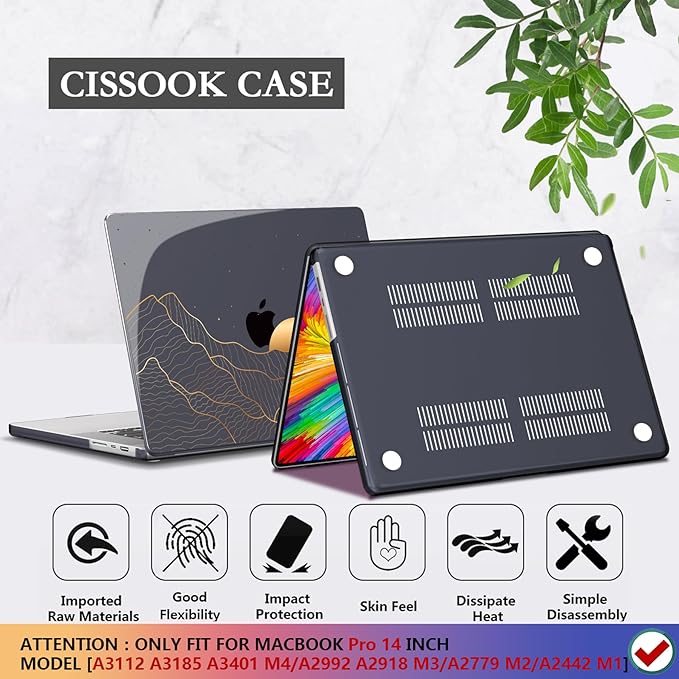 CISSOOK Compatible with MacBook Pro 14 inch 2024 2023 2022 2021 Release M4 M3 - Image 5