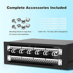 Jadaol 24 Port Blank Patch Panel, 1U 19inch Rack/Wall Mount Patch Panel - Image 8