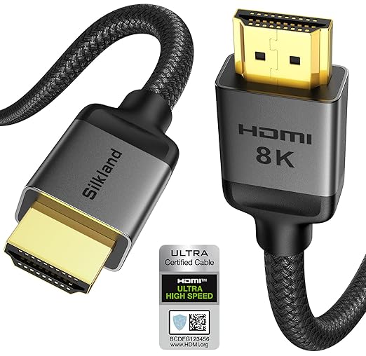 Silkland Certified HDMI 2.1 Cable, 1440P Ultra High Speed HDMI Cable 48Gbps by Silkland