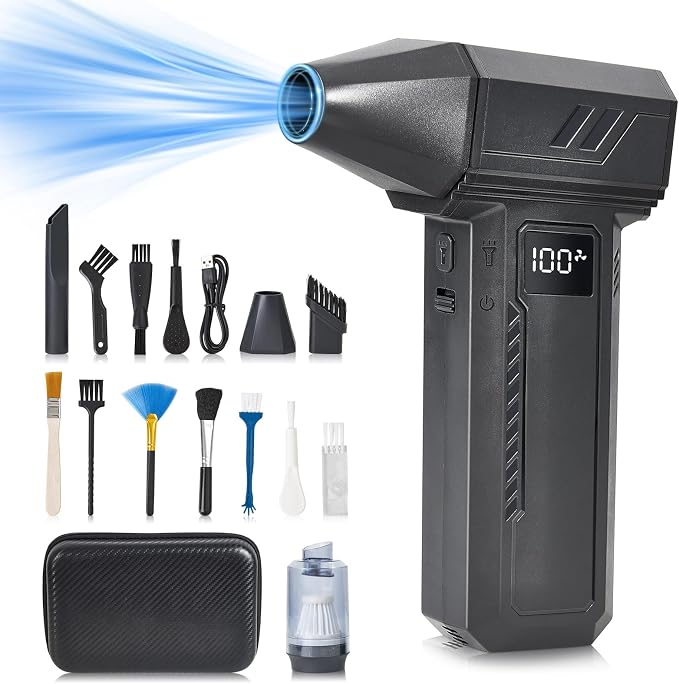 2-in-1 Electric Compressed Air Duster & Car Vacuum Cleaner by Pasoun