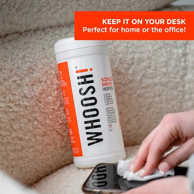 WHOOSH! Screen Shine 90 Count Touch Screen Cleaner Wipes - Image 4