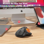 Nulea M501 Wireless Trackball Mouse, Rechargeable Ergonomic, Easy Thumb Control - Image 4