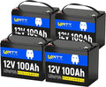 12V 100Ah LiFePO4 Lithium Battery 4 Pack by Wattcycle