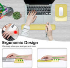 MOSISO Wrist Rest Support for Mouse Pad&Keyboard Set, Rectangular Ergonomic - Image 2