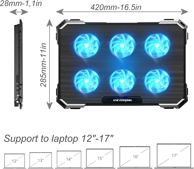 ICE COOREL Laptop Cooling Pad - Image 6