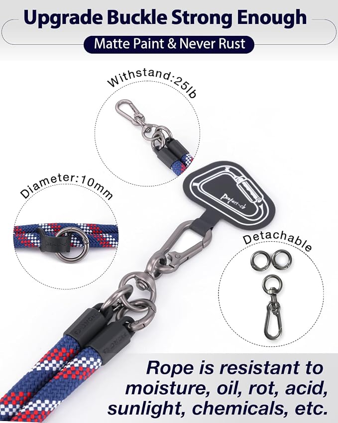 project-cb Cell Phone Lanyard ×1, Tether Tab ×2, Universal Adjustable Phone - Image 3