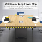 JUNNUJ Long Metal 16 Outlet Power Strip, Wide Spaced Garage Industrial Heavy - Image 6