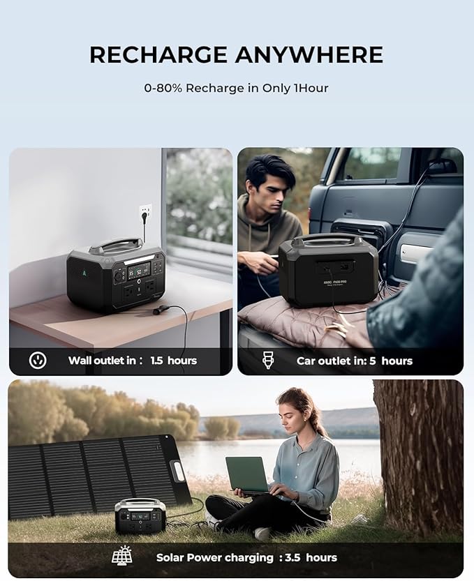 Andes 600 Pro Portable Power Station, 584Wh LiFePO4 Hybrid Battery Backup - Image 2