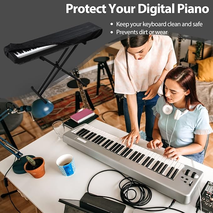 88 Keys Electric Piano Keyboard Dust Cover, Adjustable Electric Piano Keyboard - Image 7