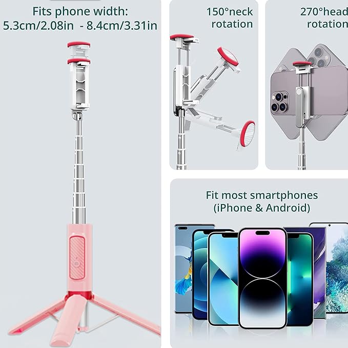 Selfie Stick, Foldable Cellphone Tripod - Image 5