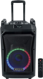Rockville ROCKNGO 800 10" Portable Bluetooth Speaker, LED Lights, Mic Priority by Rockville
