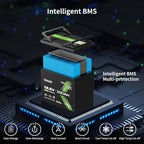 12V 100Ah LiFePO4 Battery with Bluetooth, BCI Group 24, Built-in 100A BMS - Image 4