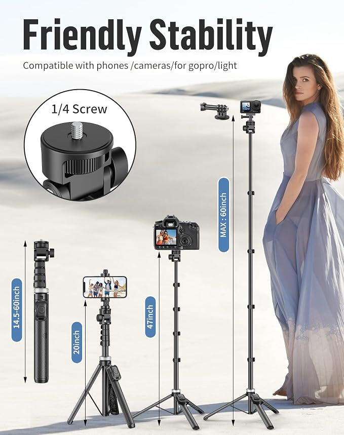 Selfie Stick for iPhone:Selfie Stick Tripod - Image 4
