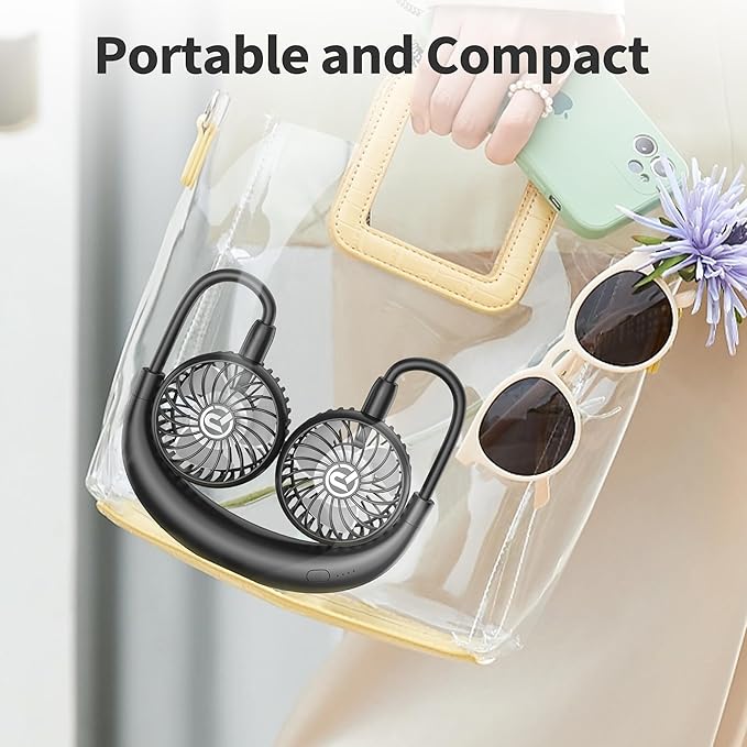 PANERGY Portable Neck Fan Rechargeable Hand Free Personal Fan Mini Wearable - Image 7
