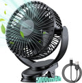 USB Personal Clip on Fan 5000mAh Battery Operated 6in, Type C, 3 Speed by FocusedUSBsmallappliances