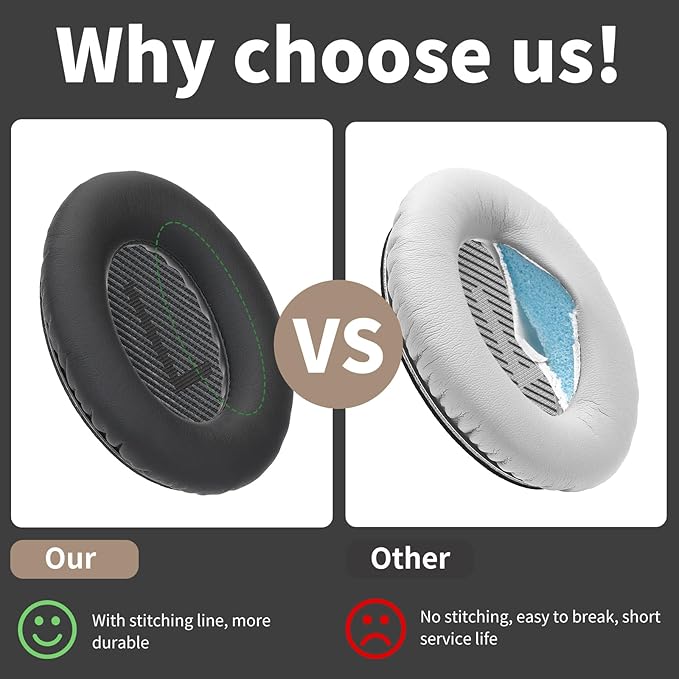 Damex Ear Cushions for Bose qc35 ii Replacement Ear Pads, Compatible - Image 4