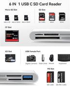 USB C SD Card Reader USB-C to SD MicroSD XD Picture MS Memory Stick Compact - Image 3