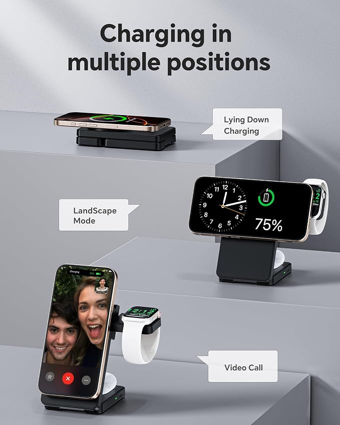 3 in 1 Charging Station for iPhone 16/15/14/13/12 Series, Wireless Charger for - Image 5