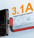sweguard USB Type C Charger Cable Right Angle iPhone 16 Charger Nylon Braided - Image 4