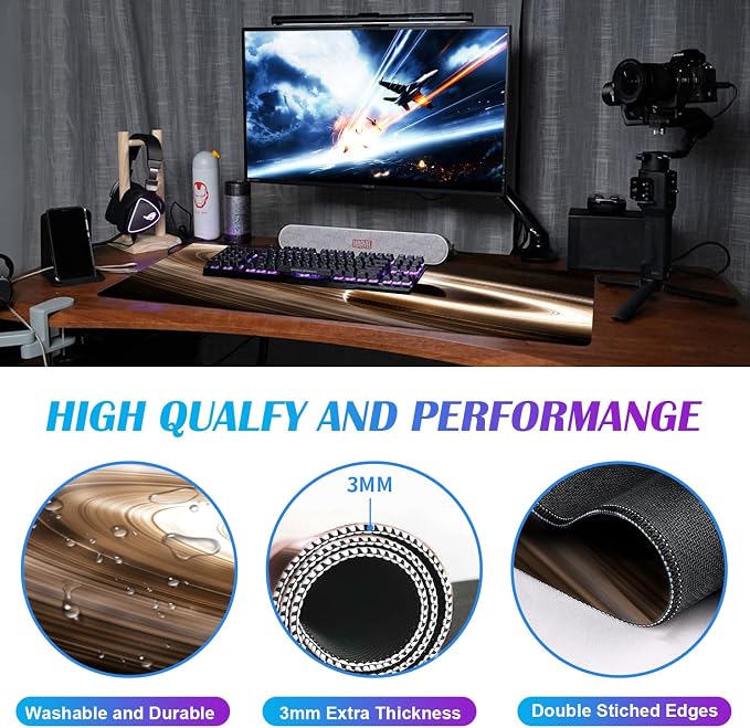 Extra Large Space Earth Table Mat, Dirt Resistant Creative Milky Way Table Mat - Image 4