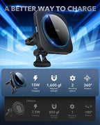 ESR for MagSafe Car Mount Charger, 15W Magnetic Wireless Car Charger, Compatible - Image 2