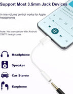 USB Type C to 3.5mm Female Headphone Jack Adapter 2 Pack, USB C to Aux Audio - Image 4