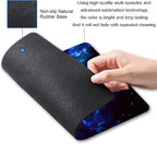 Galaxy Stars Light Black Mouse Pad, Non-Slip Rubber Base MousePads - Image 2