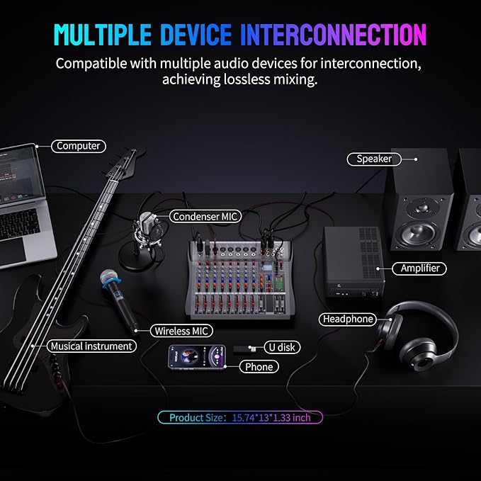 NEW BAXS Professional DJ Audio Mixer - Image 7