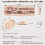 Wireless Keyboard and Mouse, KOOTOP Cute Keyboard and Mouse, 2.4G Wireless - Image 6