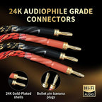 10 AWG Audiophile HiFi Speaker Audio Cable–4N OFC Core, 24K Gold-Plated Banana - Image 5