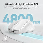 TECKNET Wireless Mouse Rechargeable 4800 DPI Silent USB A & Bluetooth Mouse 6 - Image 5