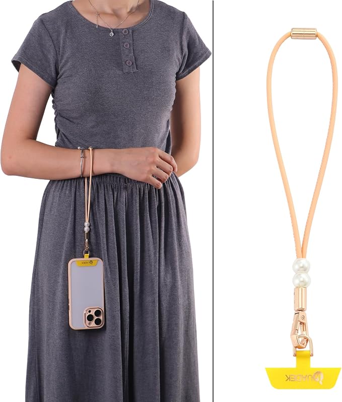 Vachetta Leather wristlet strap Phone Charm - Image 4
