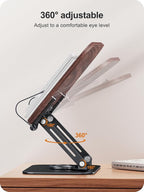 Book Stand for Reading, 360° Adjustable Book Holder, Foldable Book Holder Stand - Image 3