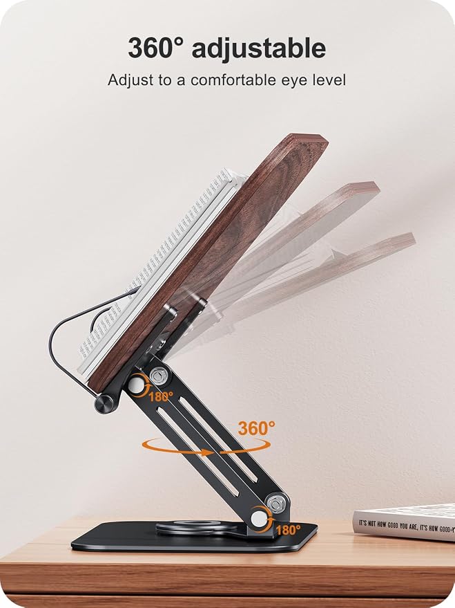 Book Stand for Reading, 360° Adjustable Book Holder, Foldable Book Holder Stand - Image 3