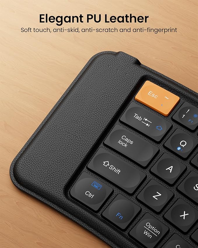 ProtoArc Ergonomic Foldable Keyboard, XK03 Split Folding Travel Bluetooth - Image 9