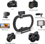3-Shoe DSLR/Mirrorless/Action Camera Camcorder Phone Stabilizer Expansion Cage - Image 6