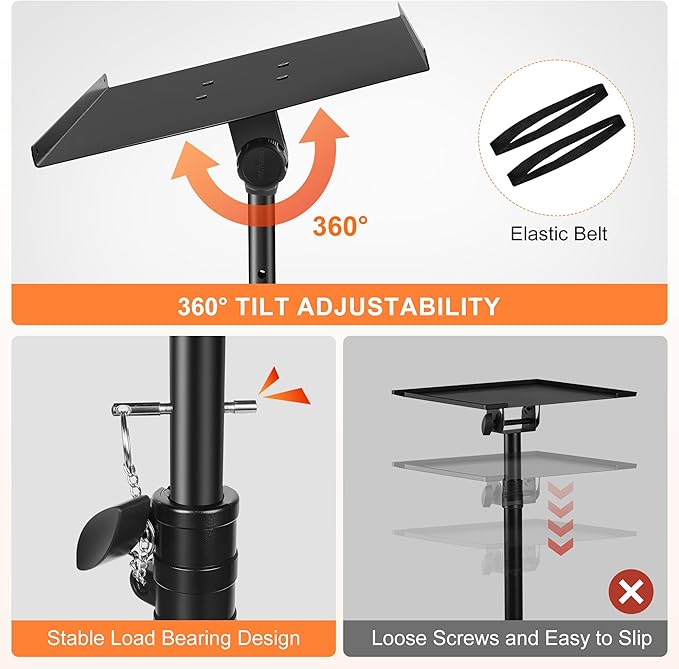 Projector Stand, Projector Laptop Stand Tripod Laptop Tripod Stand Height 24.4" - Image 4
