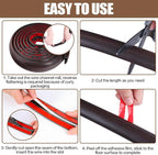 Floor Cord Cover Cavity 0.8"x0.37" Self Adhesive Cord Hider, 3.3FT Low Profile - Image 8