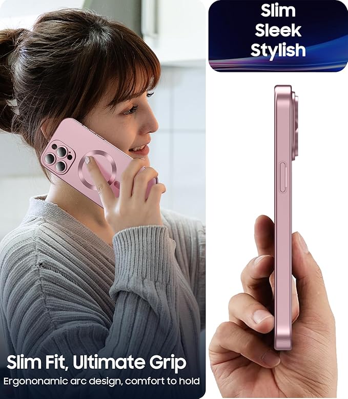 Magnetic for iPhone 15 Pro Max Case Slim Soft Silicone Bumper Shockproof - Image 6